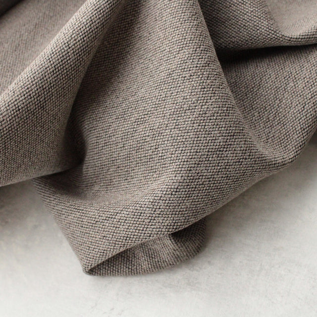 Italian Deadstock Wool Blend - Taupe Stretch Tweed