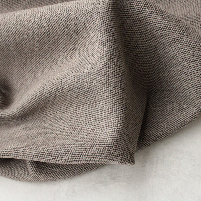 Italian Deadstock Wool Blend - Taupe Stretch Tweed