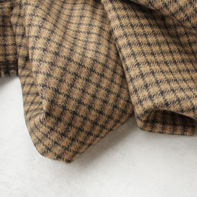 Italian Deadstock Wool - Brown Plaid