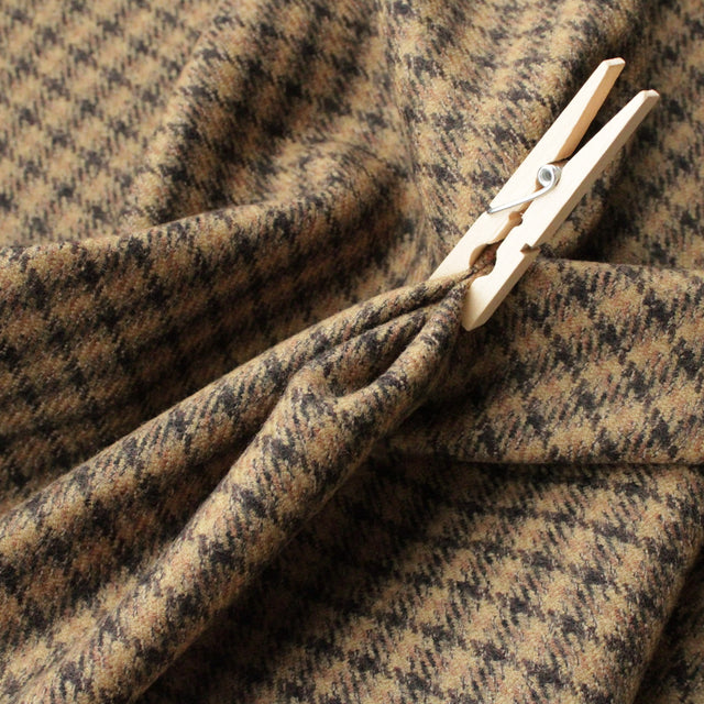 Italian Deadstock Wool - Brown Plaid