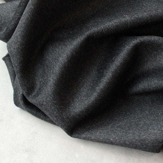 100% Wool Coating - Charcoal Melange