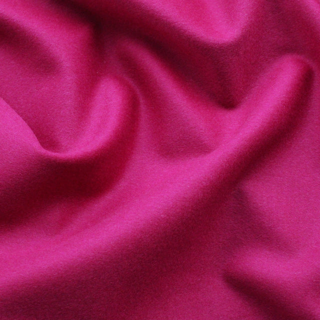 100% Wool Coating - Fucshia