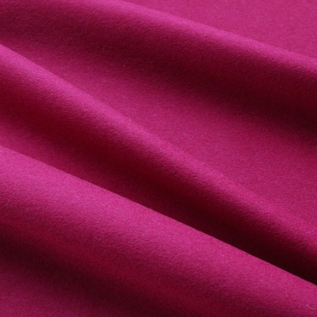 100% Wool Coating - Fucshia