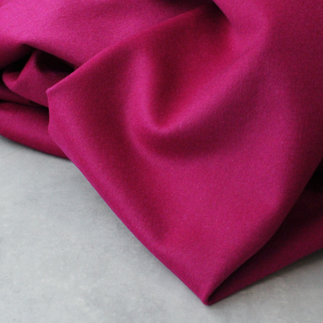 100% Wool Coating - Fucshia