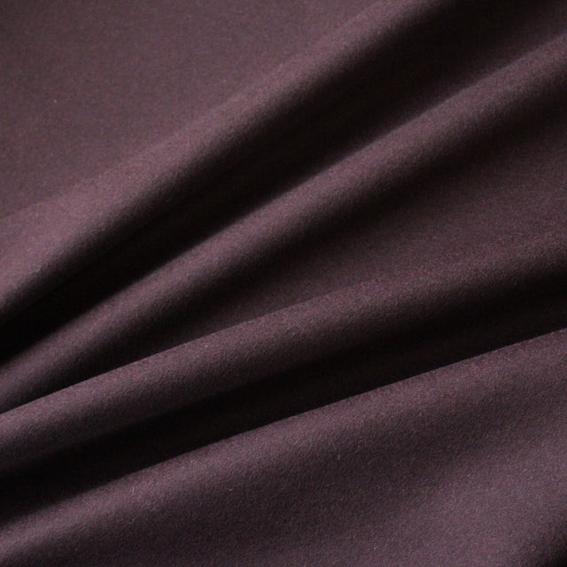 100% Wool Coating - Eggplant