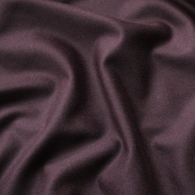 100% Wool Coating - Eggplant