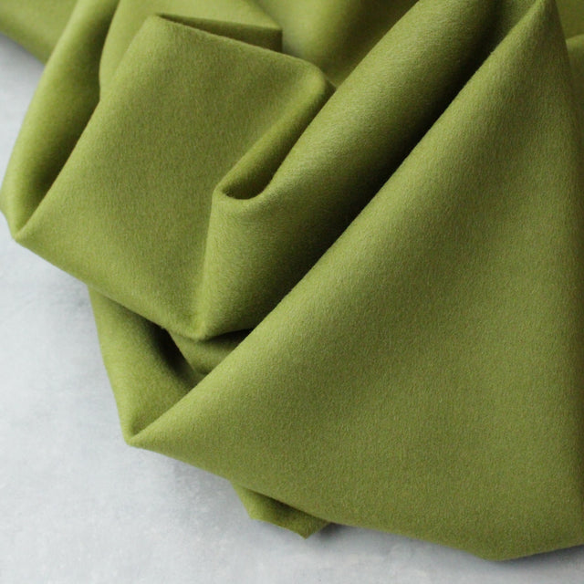 100% Wool Coating - Lime