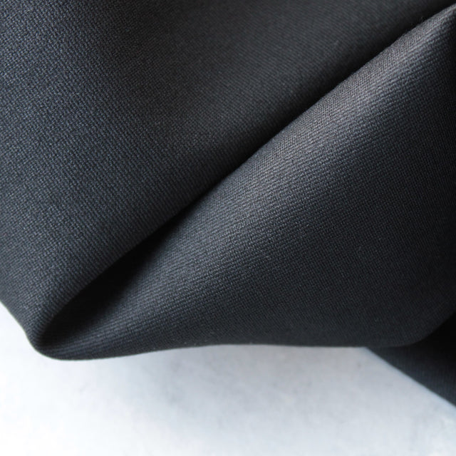 Merino + Tencel Blend Wool Ponte - Black