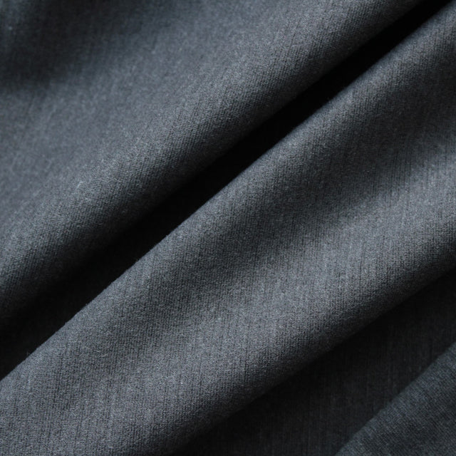 Merino + Tencel Blend Wool Ponte - Charcoal Marle