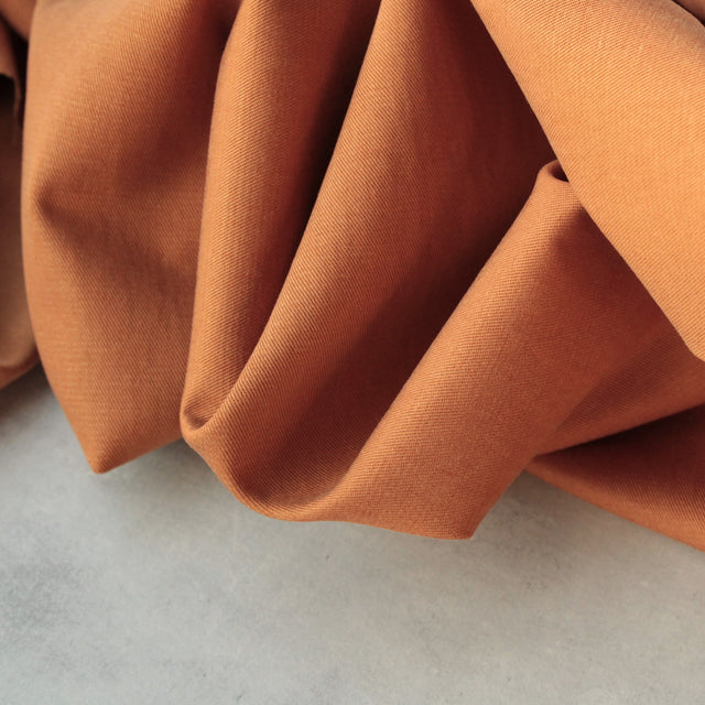 Cotton + TENCEL™ Blend Twill - Burnt Orange