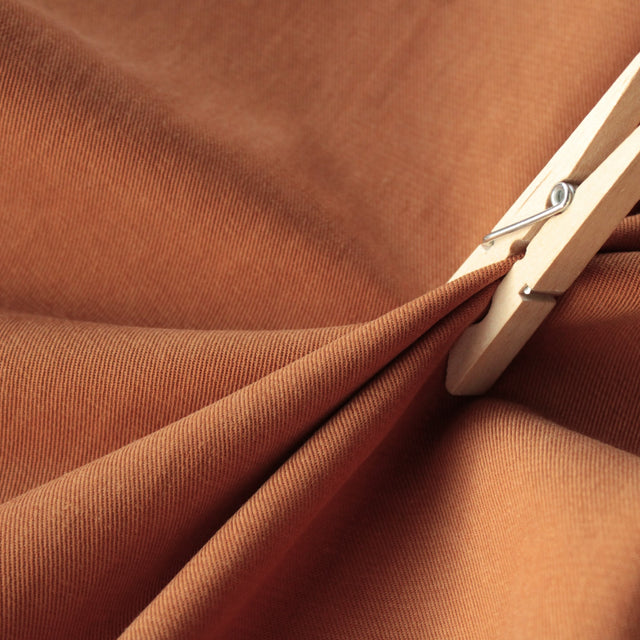 Cotton + TENCEL™ Blend Twill - Burnt Orange