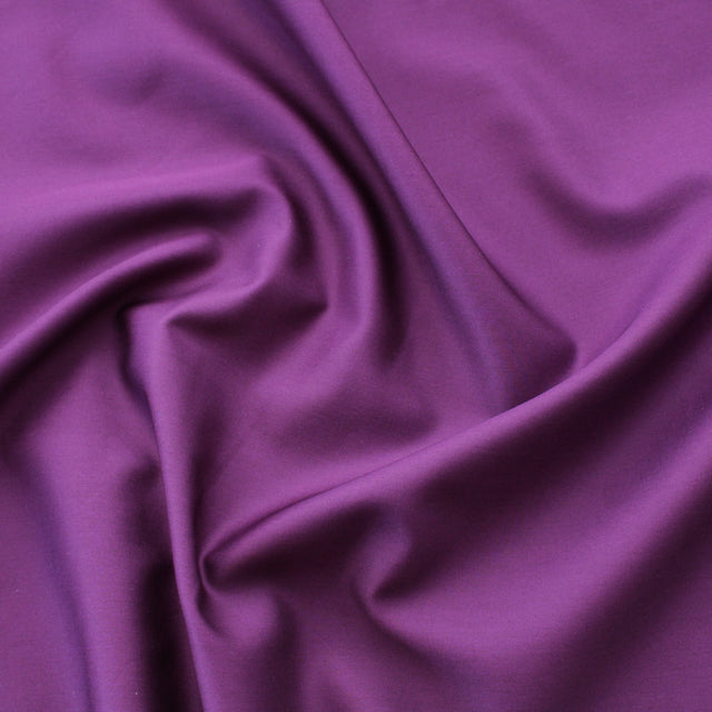 Fine Twill Cotton Shirting - Purple