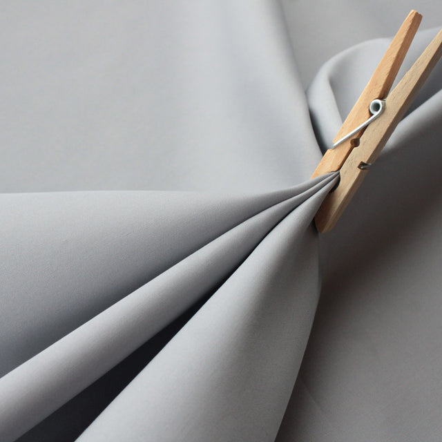 Fine Twill Cotton Shirting - Silver