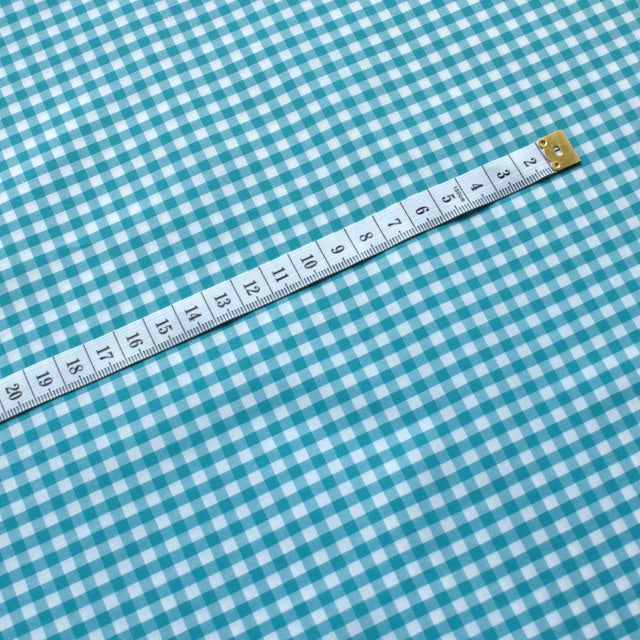 Luxe 2 Ply 100's Italian Cotton Shirting - Ocean Small Gingham