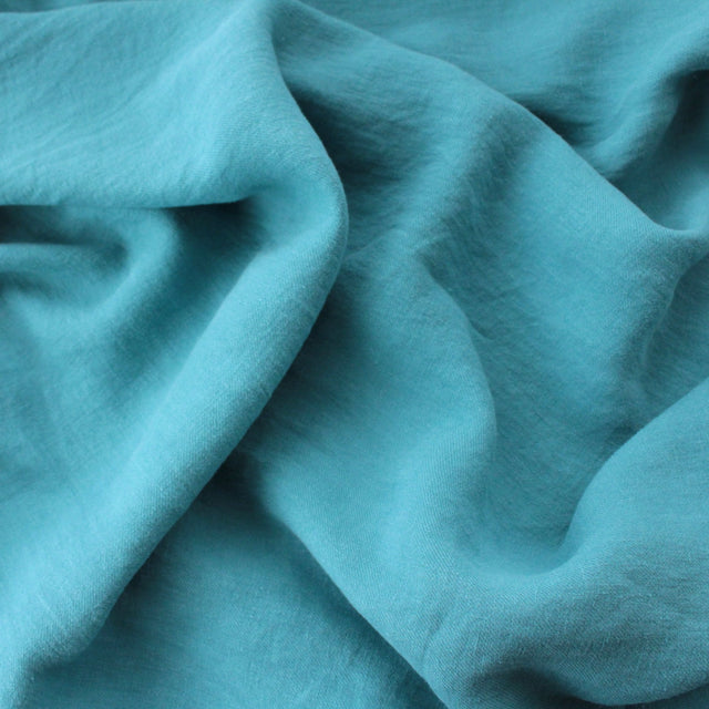 Washed Linen Twill - Ocean