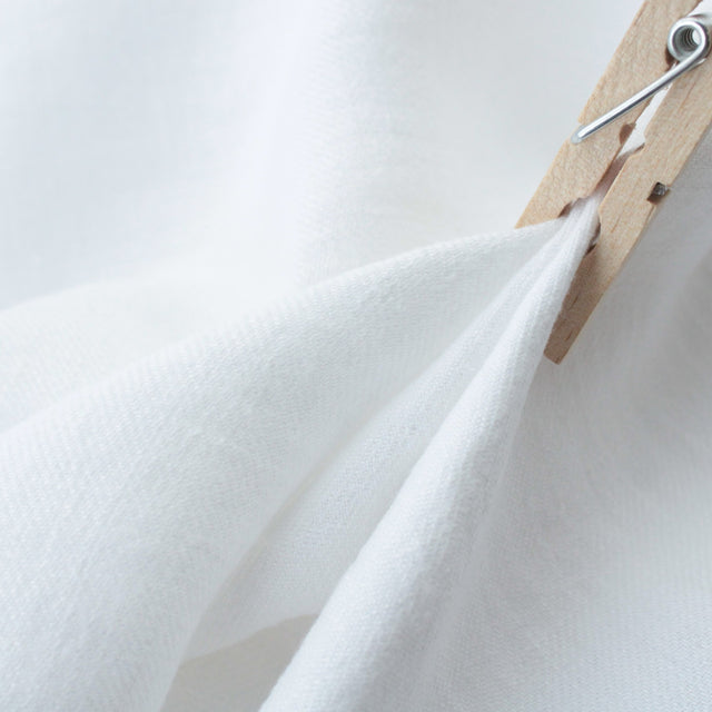 Washed Linen Twill - White