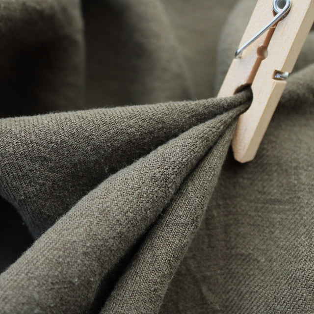 Washed Linen Twill - Bark