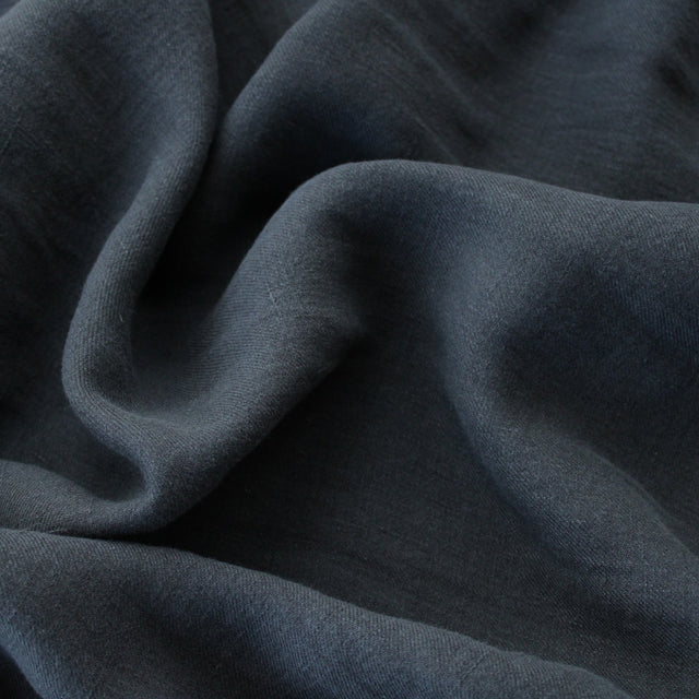 Washed Linen Twill - Black