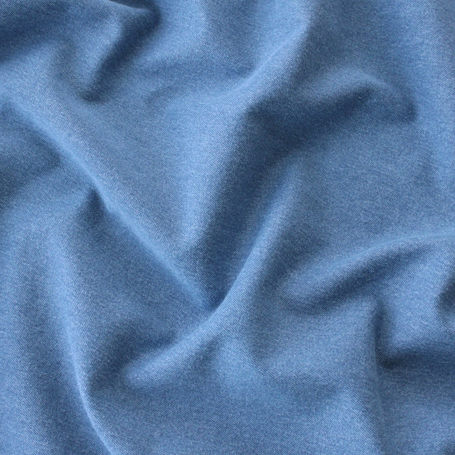 11oz Stretch Recycled Cotton Denim - Light Washed Indigo