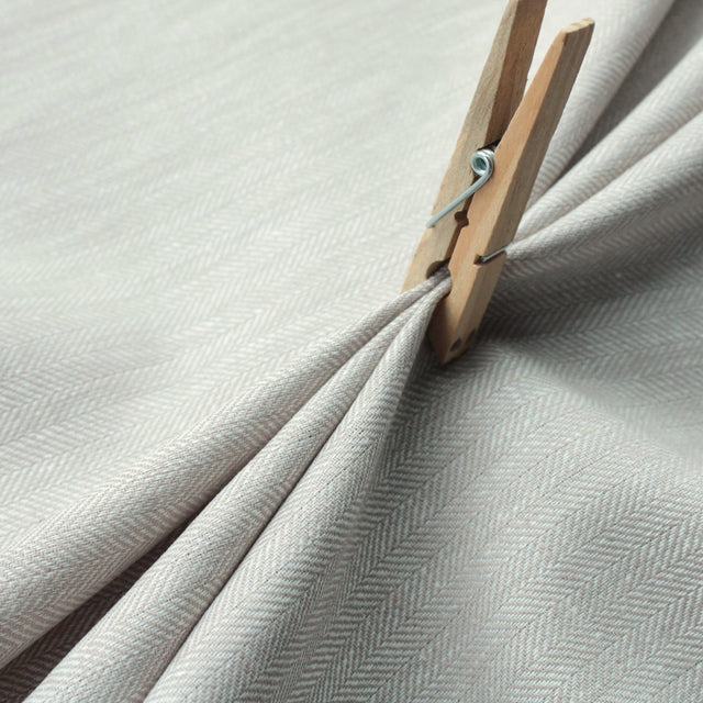 Yarn Dyed Linen + Cotton Blend - Oat Herringbone