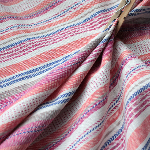 Yarn Dyed Linen + Viscose Blend - Multistripe