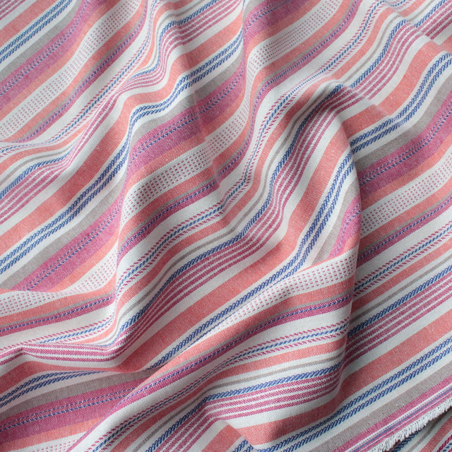 Yarn Dyed Linen + Viscose Blend - Multistripe