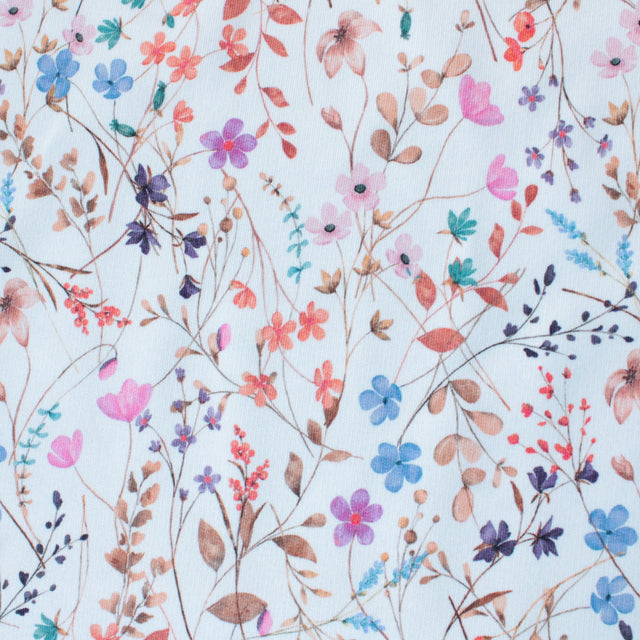 Organic Cotton French Terry - Field Flowers