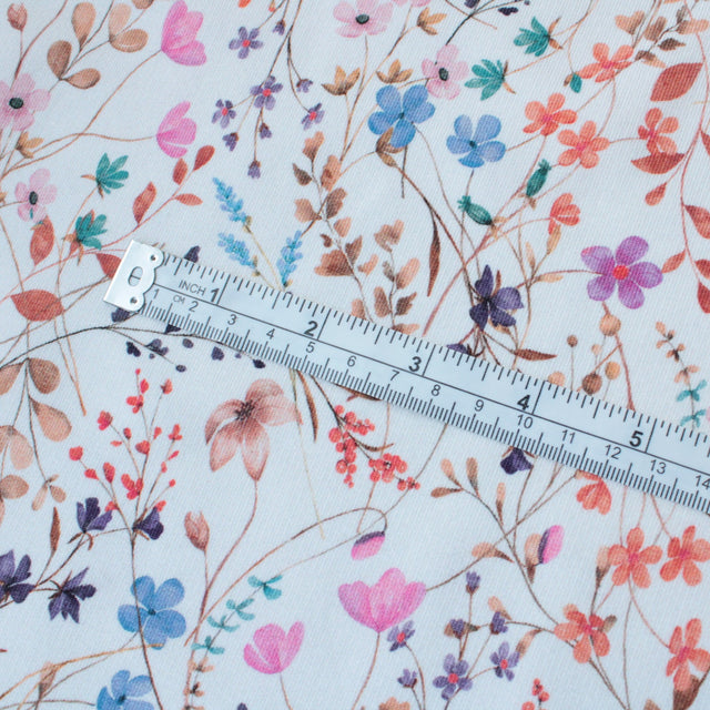 Organic Cotton French Terry - Field Flowers