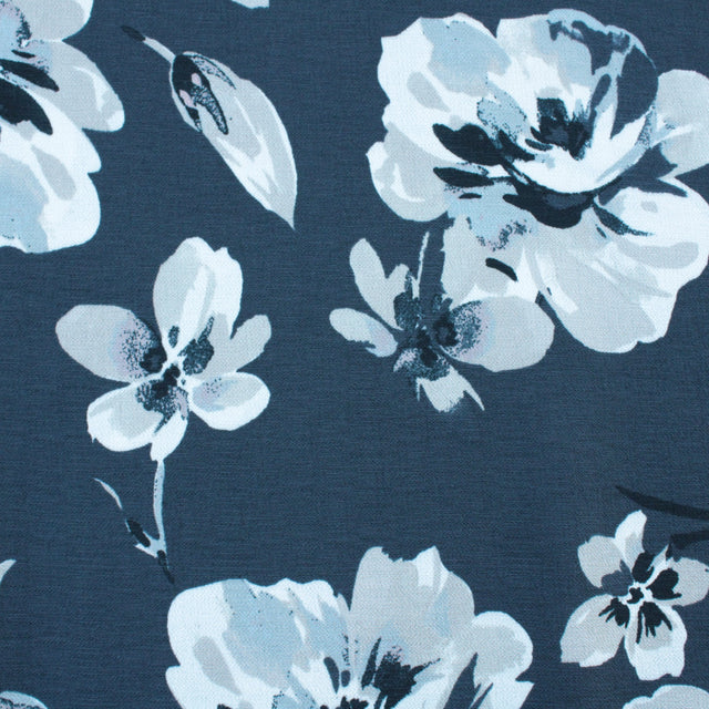 Viscose Crepe - Smoke Blooms