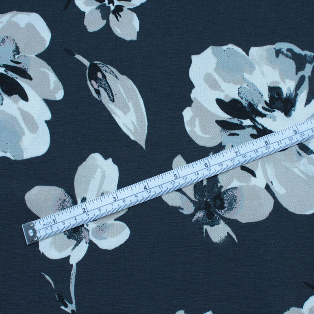 Viscose Crepe - Smoke Blooms