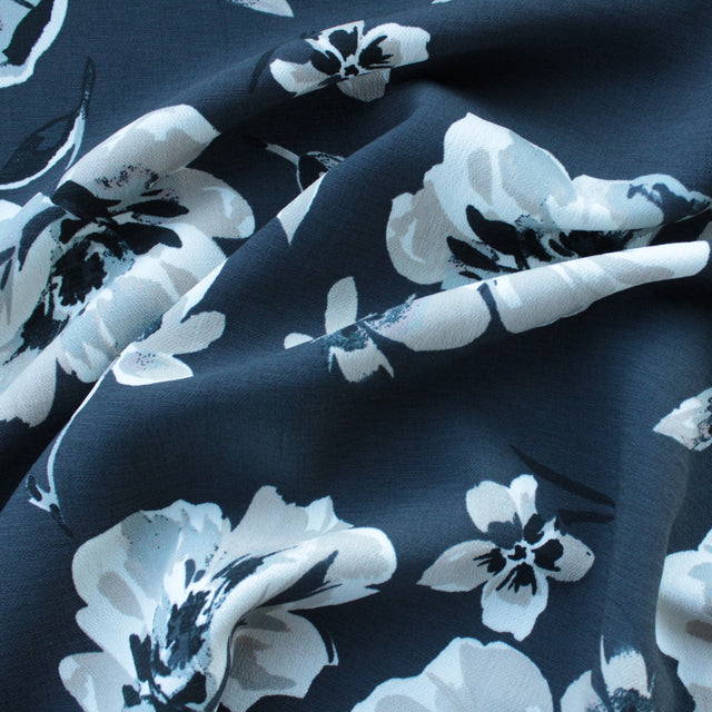 Viscose Crepe - Smoke Blooms