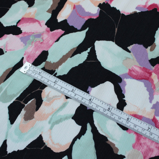 Viscose Borken Crepe - Navy Fleur