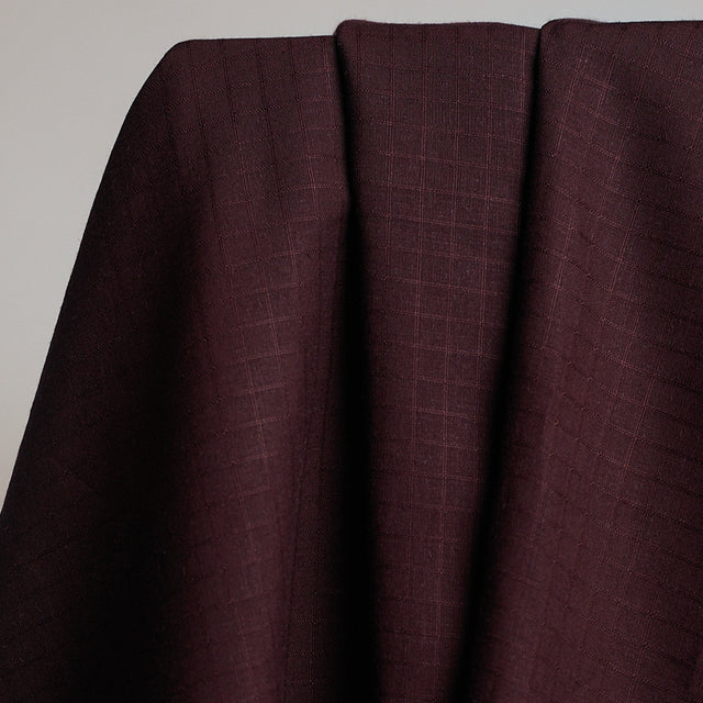 Viscose + Linen Blend 'Little Tile' - Crispy Brownie