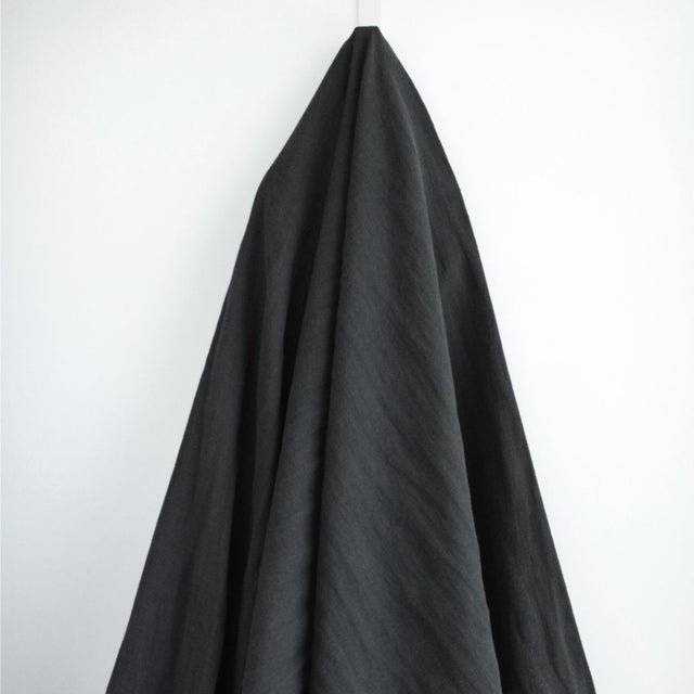 Washed Linen Twill - Black