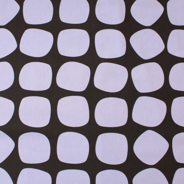 Cotton French Terry - Mod Balls - Purple on Espresso