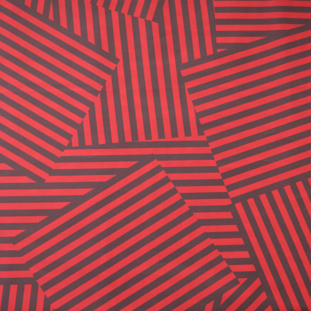 Cotton Poplin - Patch Stripes - Red + Brown