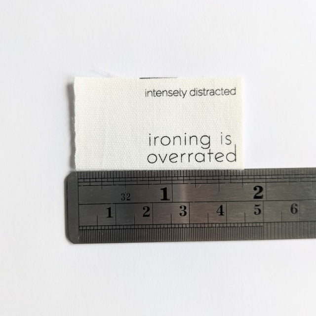 Intensely Distracted Labels - "Ironing is Overrated"