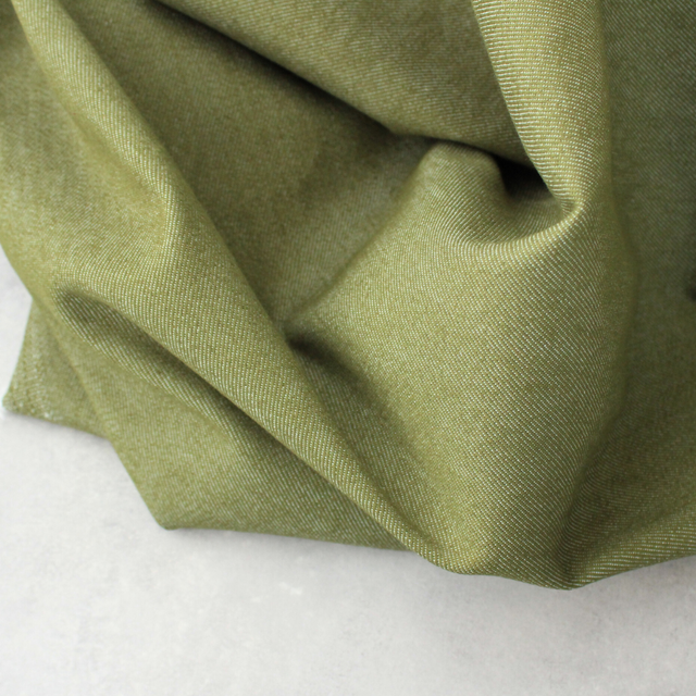 8oz Coloured Stretch Denim - Moss Green