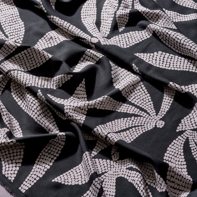 0.6m Remnant - ECOVERO™ Viscose 'Kaola' - Deep Charcoal