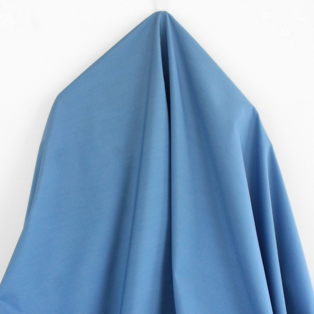 Luxe 2 Ply 120's Italian Cotton Shirting - Blue Poplin