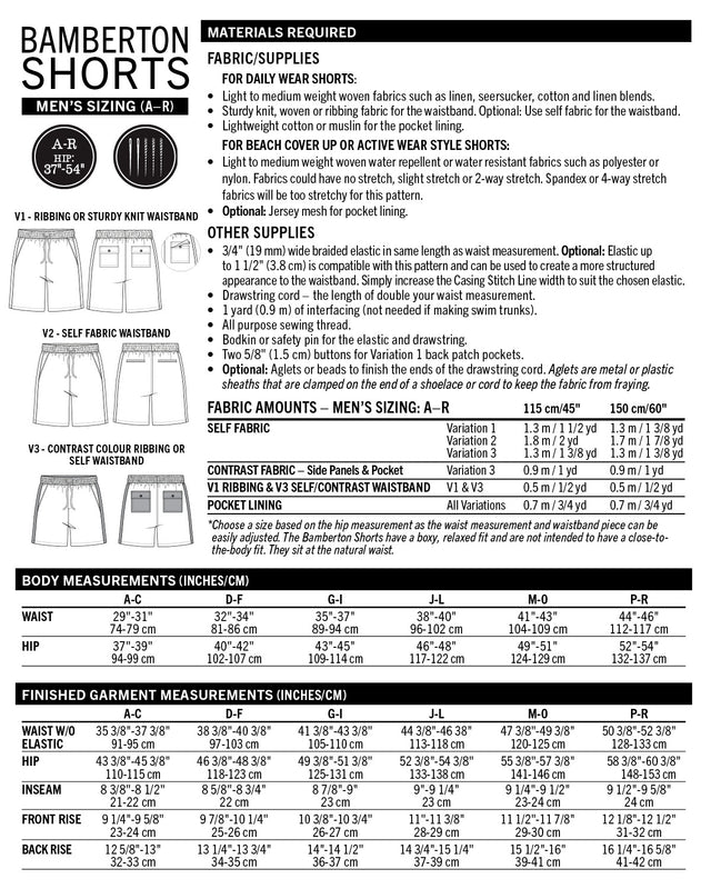 Bamberton Shorts PDF - Men's