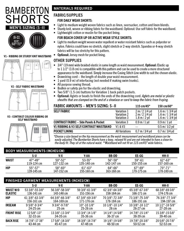 Bamberton Shorts PDF - Men's