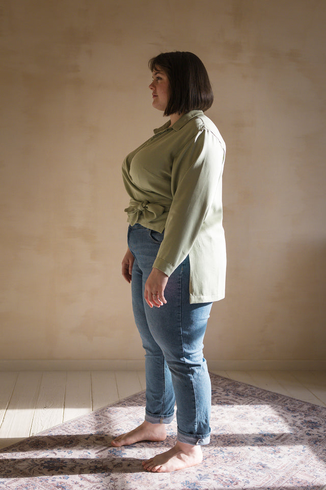 Chemise cache-coeur asymétrique Hortense