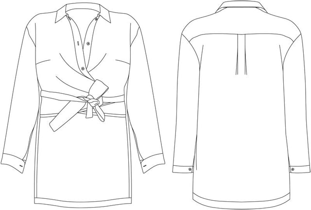 Chemise cache-coeur asymétrique Hortense