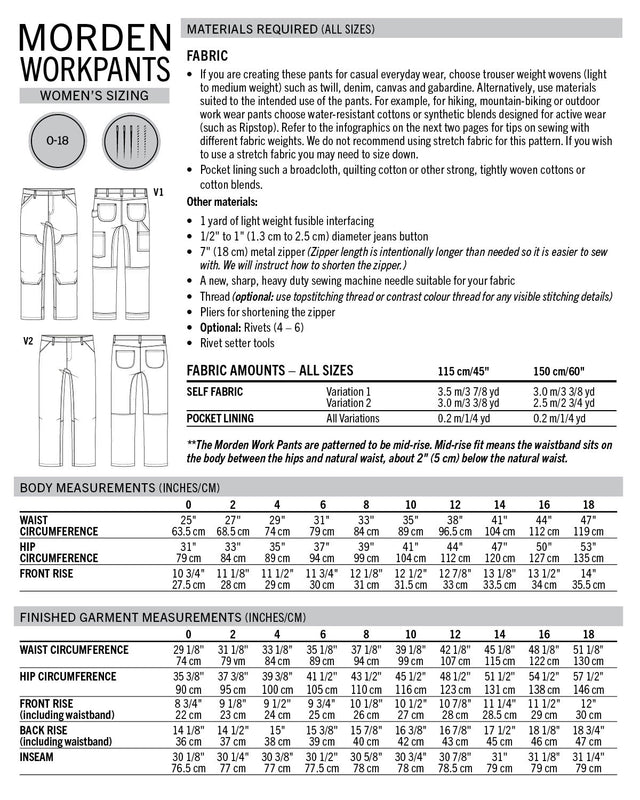Morden Work Pants PDF