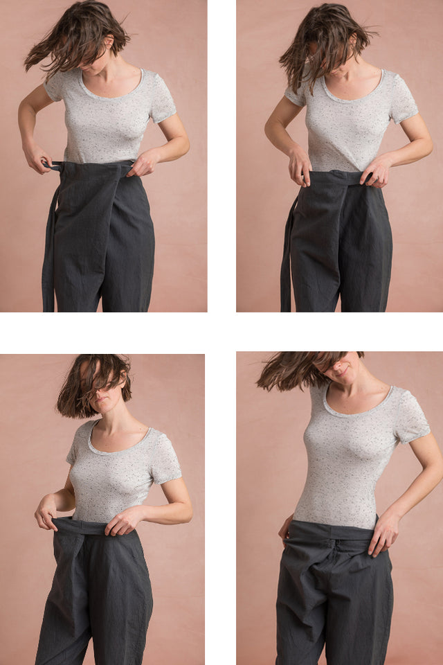 Pantalon portefeuille fuselé Papao