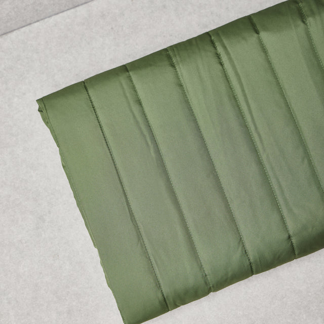 Thelma Thermal Quilt - Green Khaki Strip