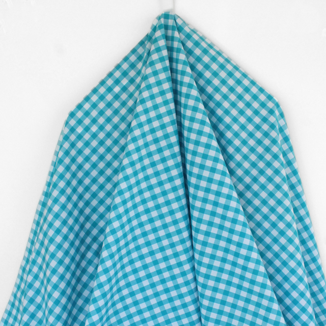 Luxe 2 Ply 100's Italian Cotton Shirting - Ocean Large Gingham