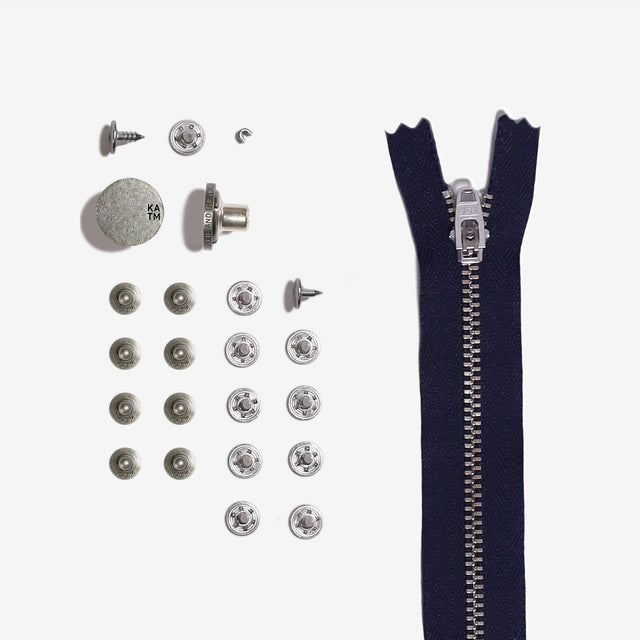 Kylie and the Machine Jean Refill Kit - Pewter, Navy Zip